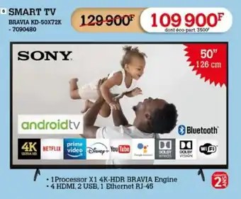 SMART TV BRAVIA KD-50X72K