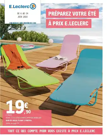 BAIN DE SOLEIL PLIANT 3 PARTIES