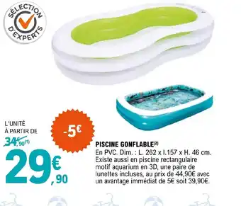 E.Leclerc PISCINE GONFLABLE(²) offre
