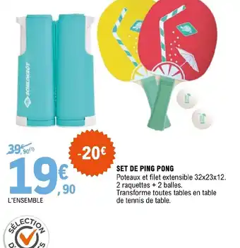 E.Leclerc SET DE PING PONG offre