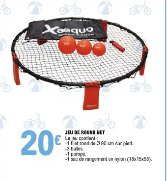 E.Leclerc JEU DE ROUND NET offre