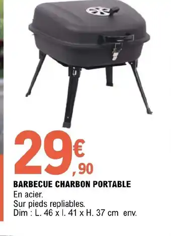 E.Leclerc BARBECUE CHARBON PORTABLE En acier. offre