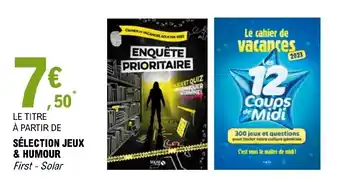 E.Leclerc SÉLECTION JEUX & HUMOUR offre