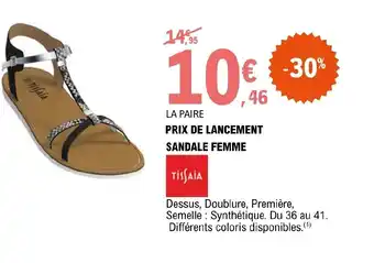 E.Leclerc PRIX DE LANCEMENT SANDALE FEMME offre