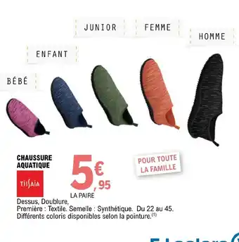 E.Leclerc CHAUSSURE AQUATIQUE offre