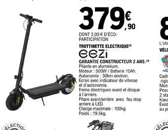 E.Leclerc TROTTINETTE ELECTRIQUE(³) offre