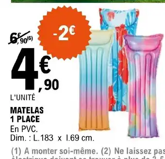 E.Leclerc MATELAS 1 PLACE offre