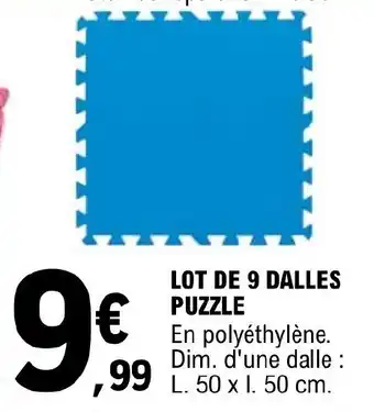 E.Leclerc LOT DE 9 DALLES PUZZLE offre
