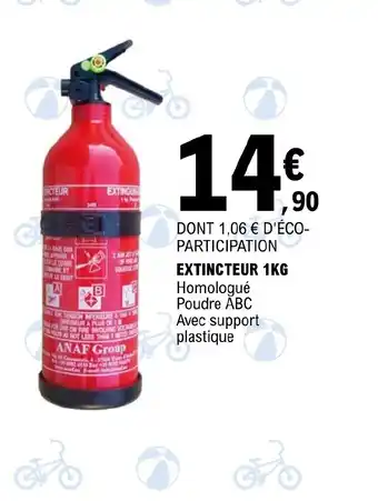 E.Leclerc EXTINCTEUR 1KG Homologué Poudre ABC offre