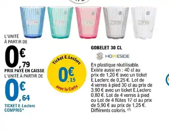 E.Leclerc GOBELET 30 CL offre