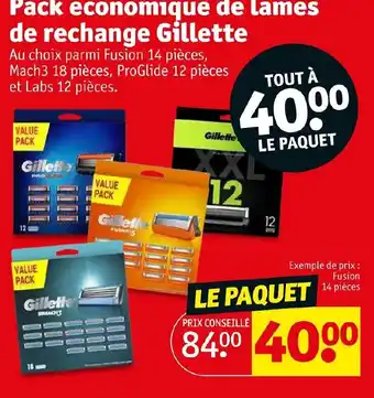 Pack économique de lames de rechange Gillette