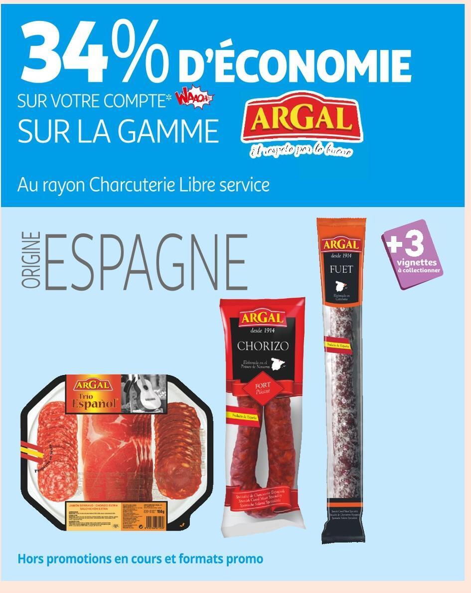 Auchan Supermarché Argal 34% d’économie sur votre compte waaoh ! sur la gamme argal offre