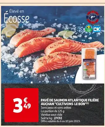 Filière auchan cultivons le bon pavé de saumon atlantique