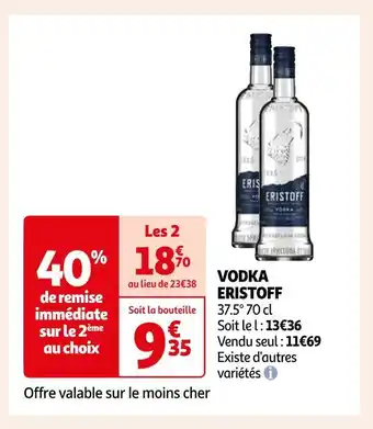 Auchan Eristoff vodka offre