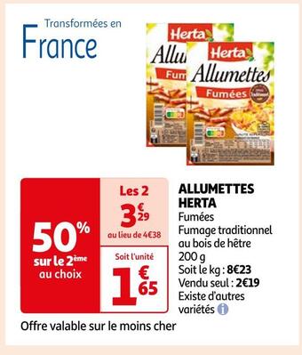 Auchan Herta allumettes offre