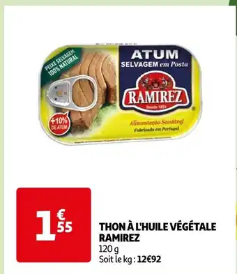 Auchan Ramirez thon à l'huile végétale offre