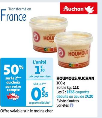 Auchan Auchan houmous offre