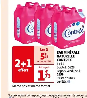 Auchan Contrex eau minérale naturelle offre