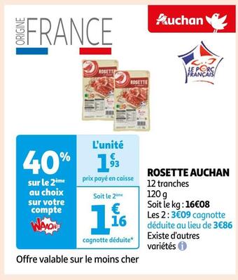 Auchan Auchan rosette offre