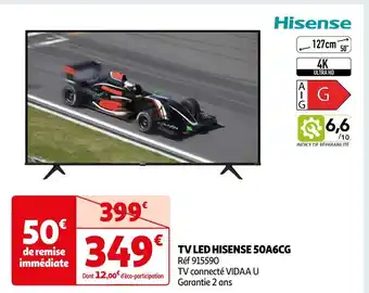 Auchan Hisense tv led hisense 50a6cg offre