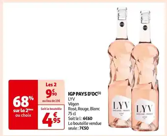 Auchan Supermarché Lyv igp pays d'oc offre