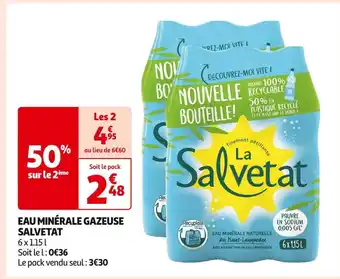 Auchan Supermarché Salvetat eau minérale gazeuse offre