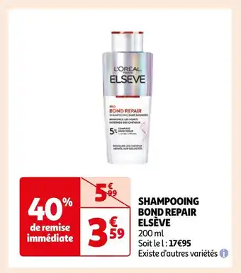 Auchan Elsève shampooing bond repair offre