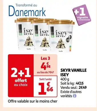 Auchan Skyr vanille isey offre