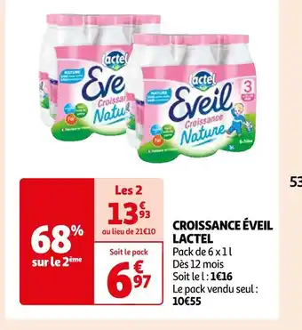 Auchan Lactel croissance éveil offre