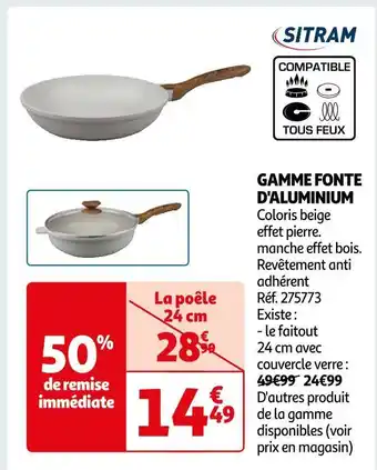 Sitram gamme fonte d'aluminium