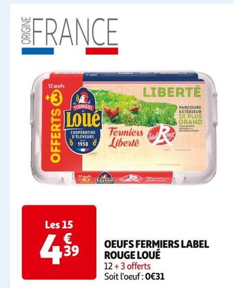 Auchan Supermarché Loué oeufs fermiers label rouge offre