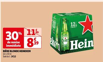 Auchan Heineken bière blonde offre