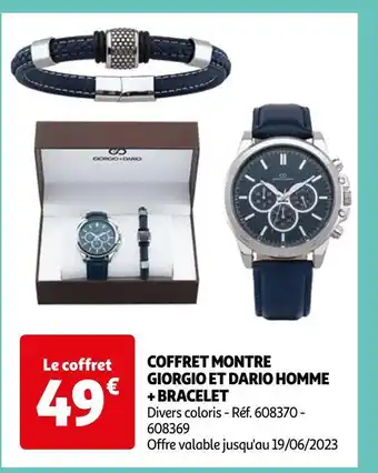 Auchan Coffret montre giorgio et dario homme + bracelet offre