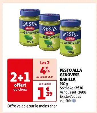 Auchan Barilla pesto alla genovese offre