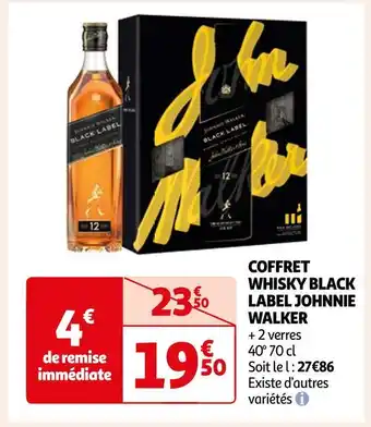 Auchan Black label johnnie walker coffret whisky offre