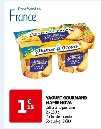 Auchan Supermarché Mamie nova yaourt gourmand offre