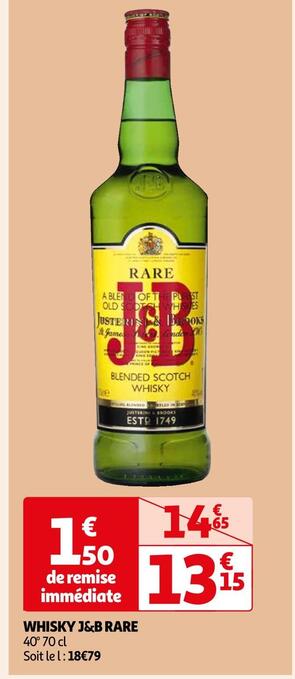 Auchan J&b whisky rare offre