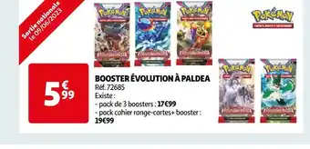 Auchan Pokémon booster évolution à paldea offre