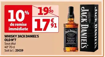 Auchan Jack daniel's whisky old n°7 offre