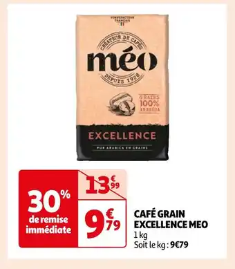 Auchan Excellence meo café grain offre