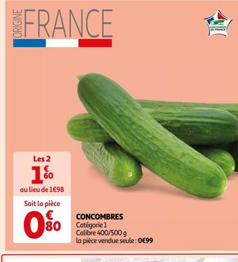 Auchan Concombres offre