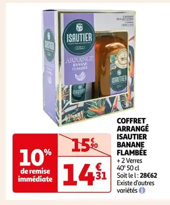Auchan Isautier coffret arrangé banane flambée offre