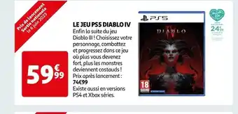 Le jeu ps5 diablo iv