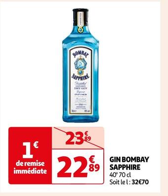 Auchan Bombay sapphire gin offre