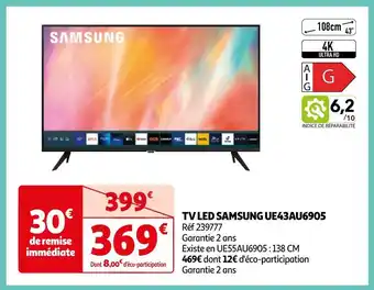 Auchan Samsung tv led ue43au6905 offre