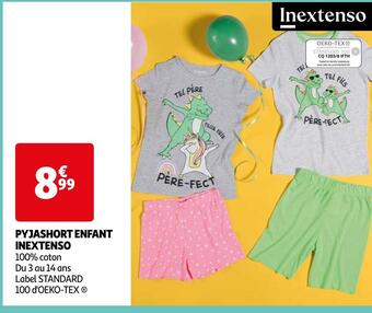 Auchan Inextenso pyjashort enfant offre