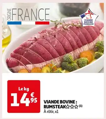 Auchan Viande bovine : rumsteak offre