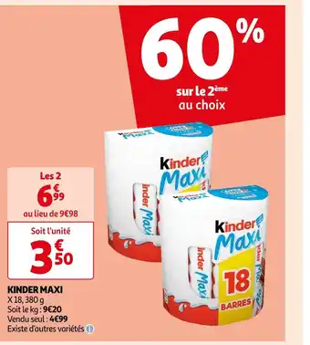 Auchan Kinder kinder maxi offre