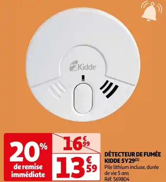 Auchan Kidde détecteur de fumée 5y29 offre