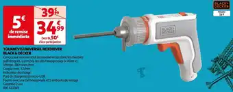 Auchan Black & decker tournevis universel hexdriver offre